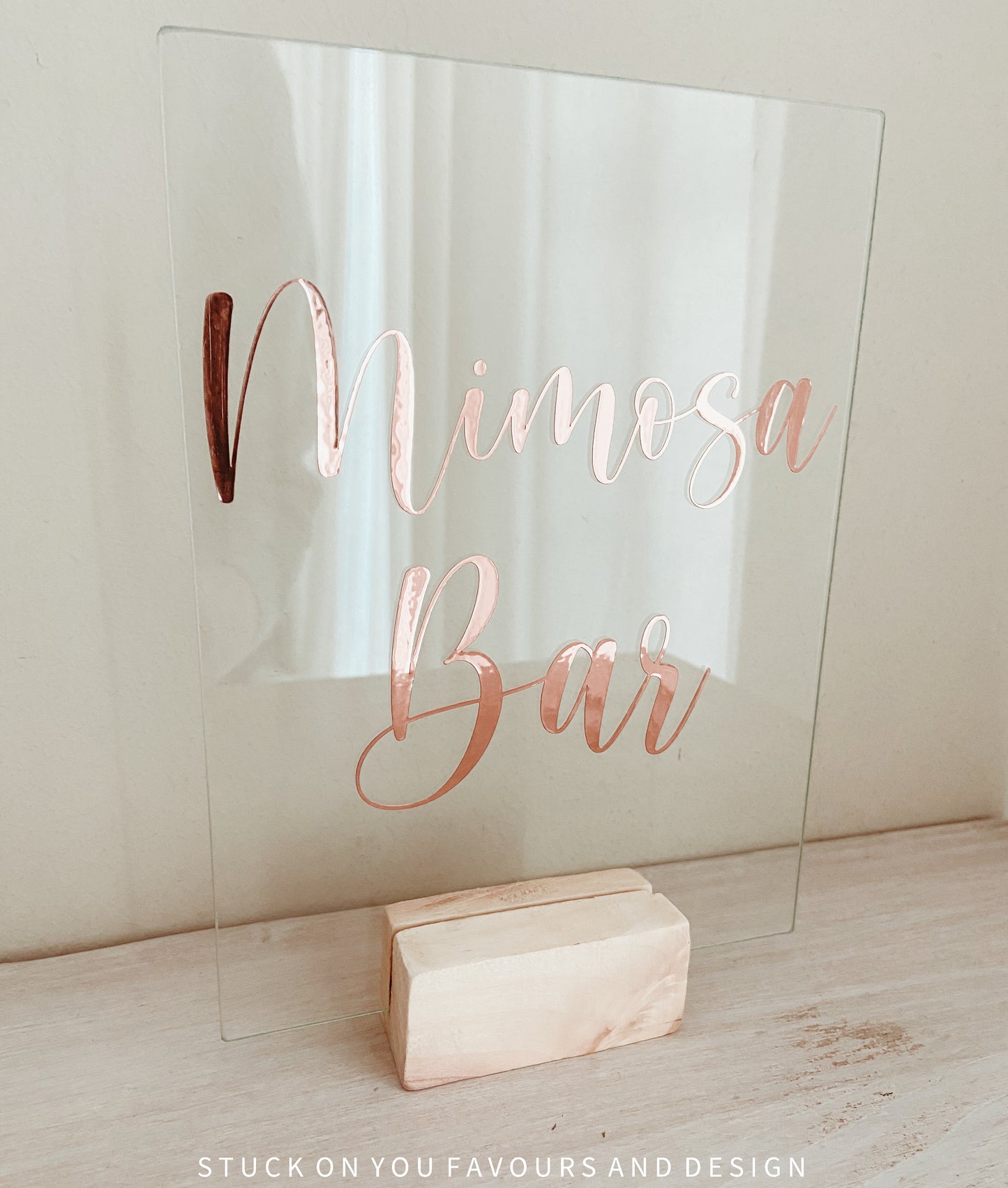 Mimosa Station - A5 Acrylic Table Talker