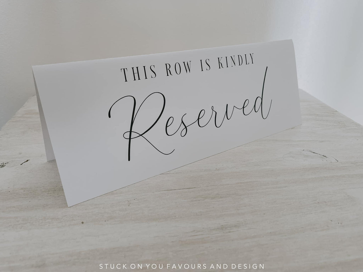 This Row Is Kindly Reserved - Minimalistic
