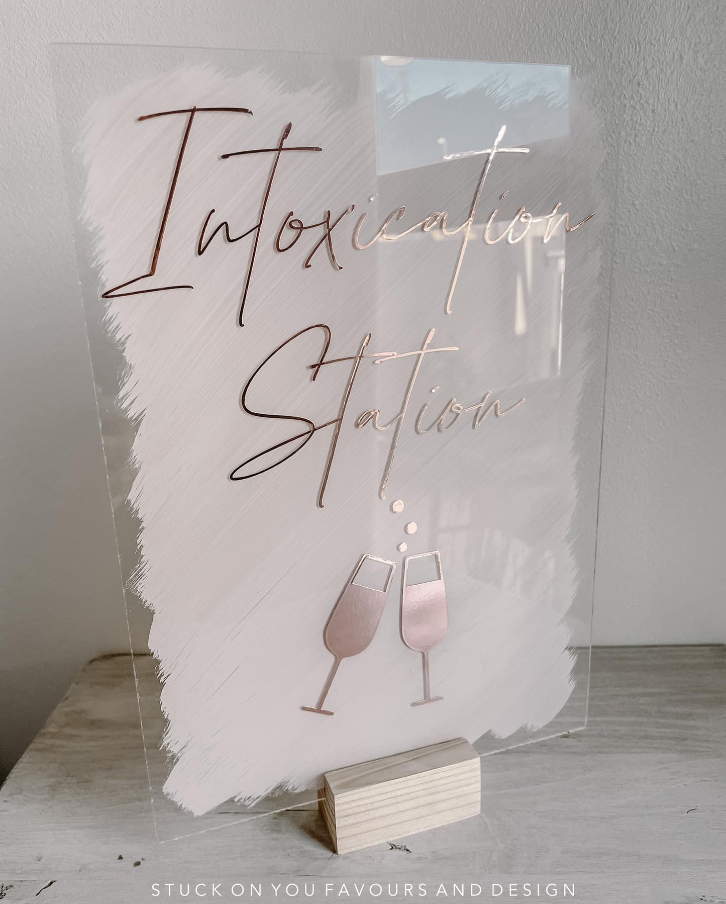 Intoxication Station - A5 Acrylic Table Talker