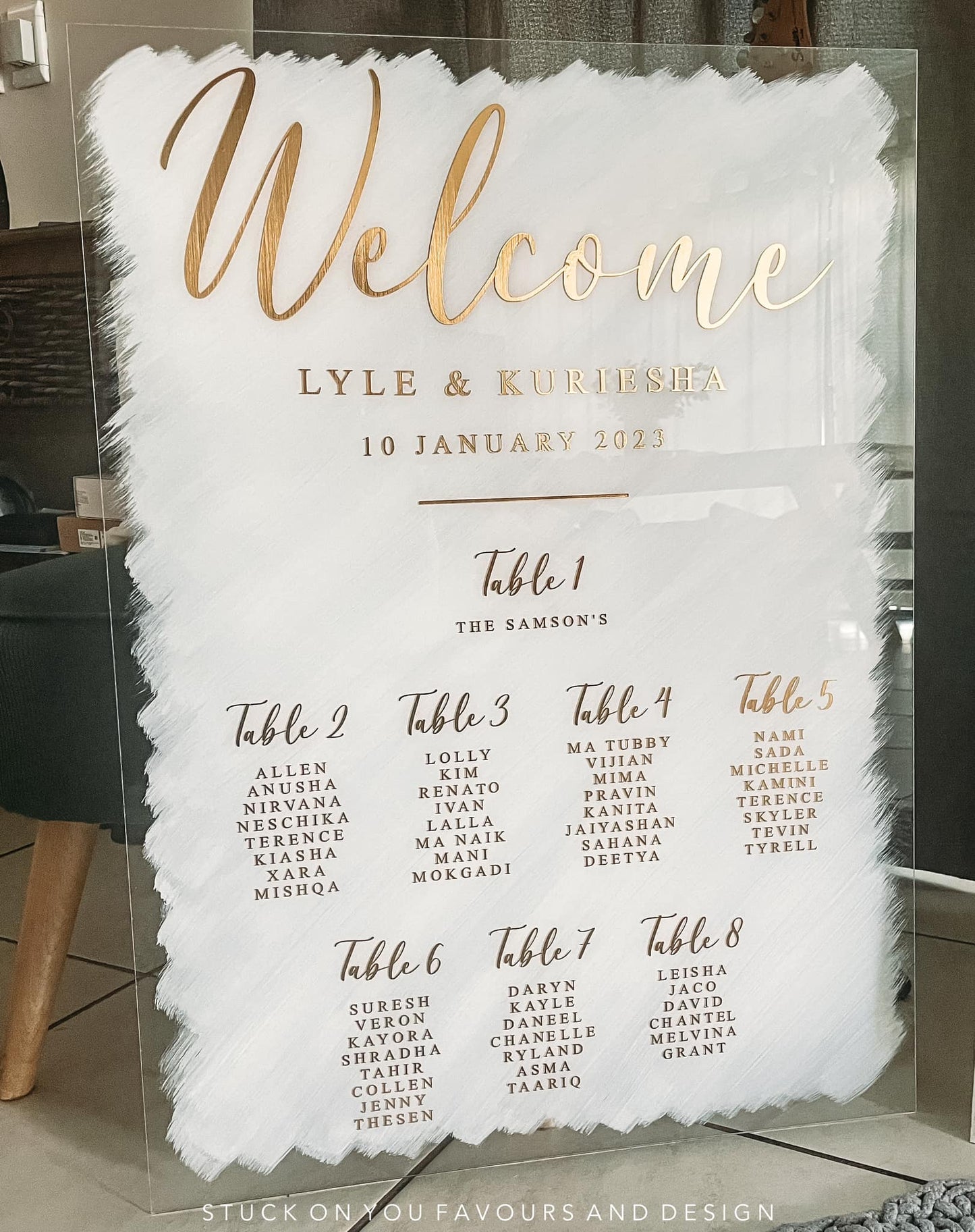 Acrylic Seating Board