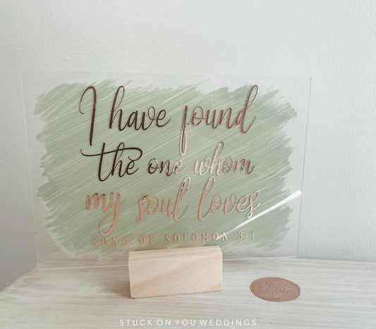 Song of Solomon - A5 Acrylic Table Talker