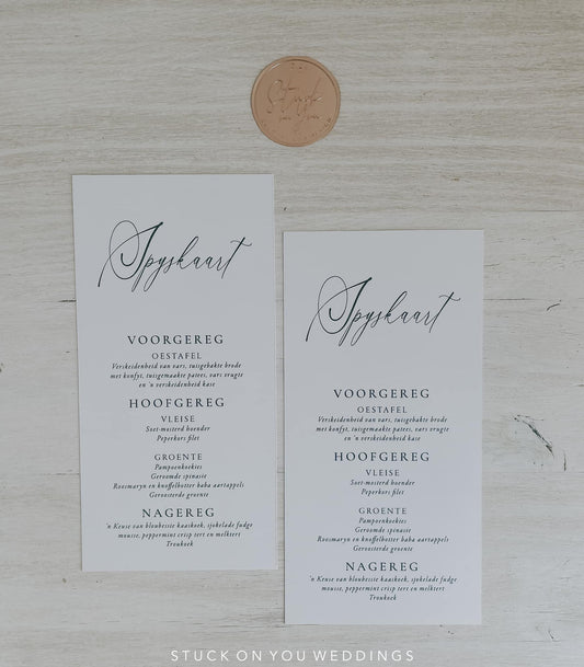 Simplistic Monochrome Menu