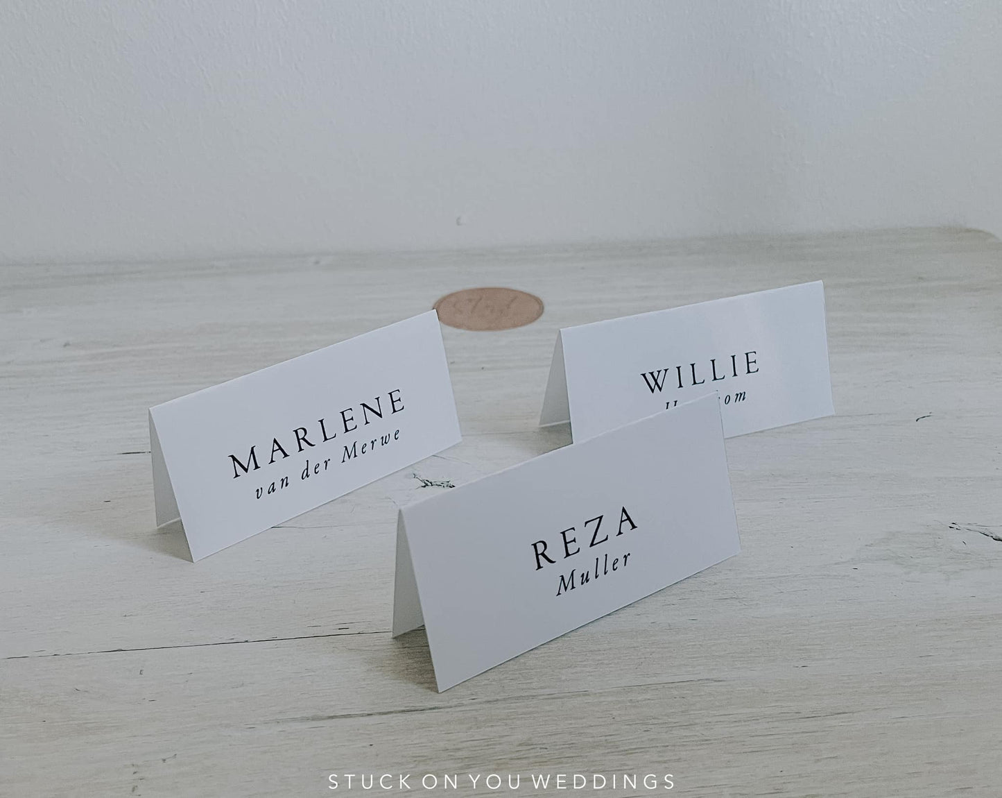Minimalistic Tented Place Cards
