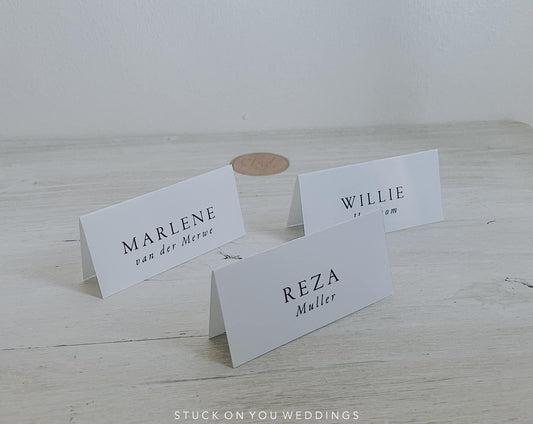 Minimalistic Tented Place Cards