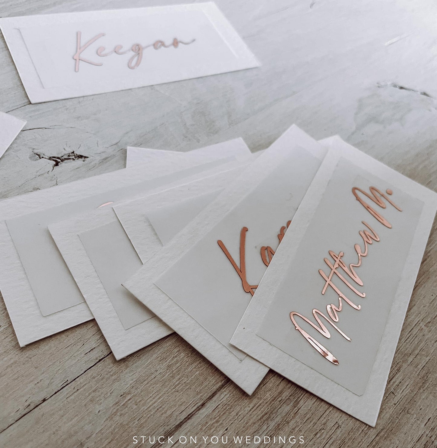 Metallic Whimsical Name Cards