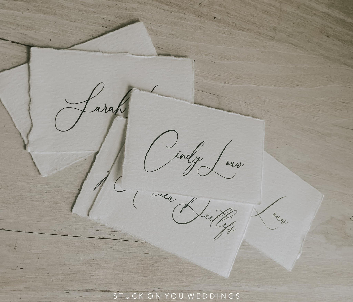 Rough Edge Textured Place Card