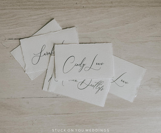 Rough Edge Textured Place Card