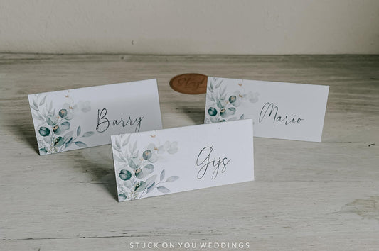 Greenery Tented Name Cards