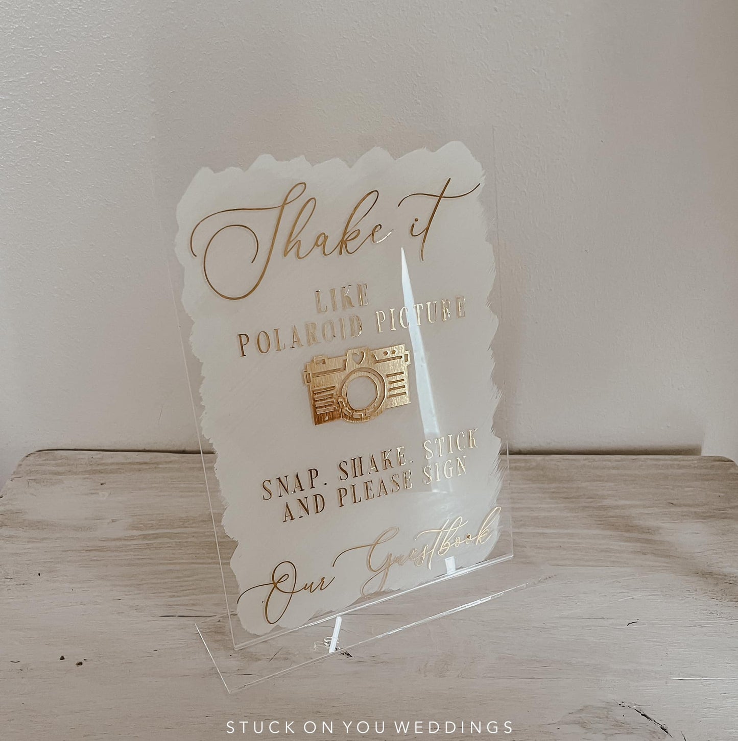 Shake It Like A Polaroid Picture - A5 Acrylic Table Talker
