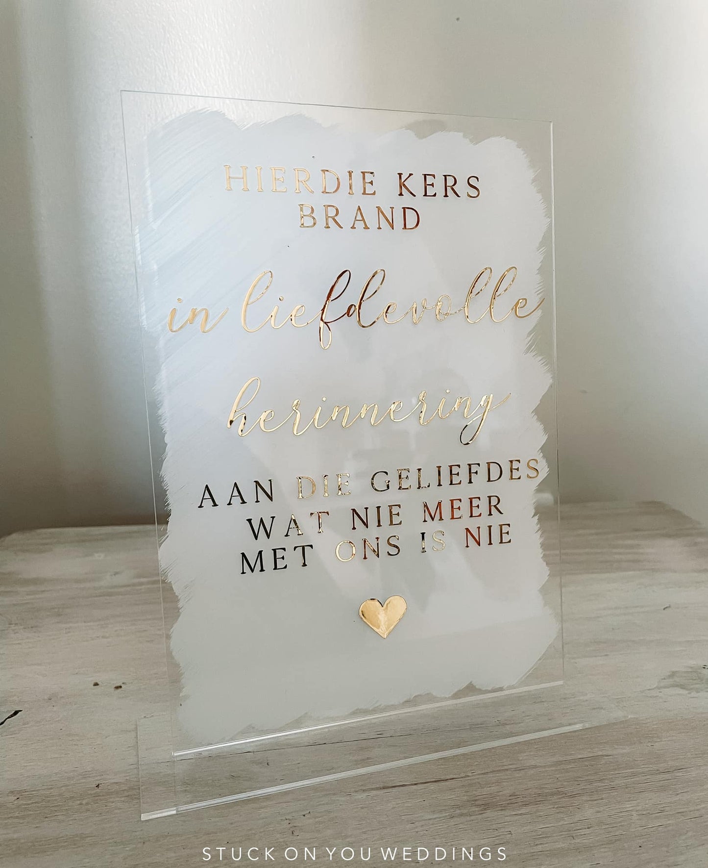 This Candle Burns in Loving Memory - A5 Acrylic Table Talker