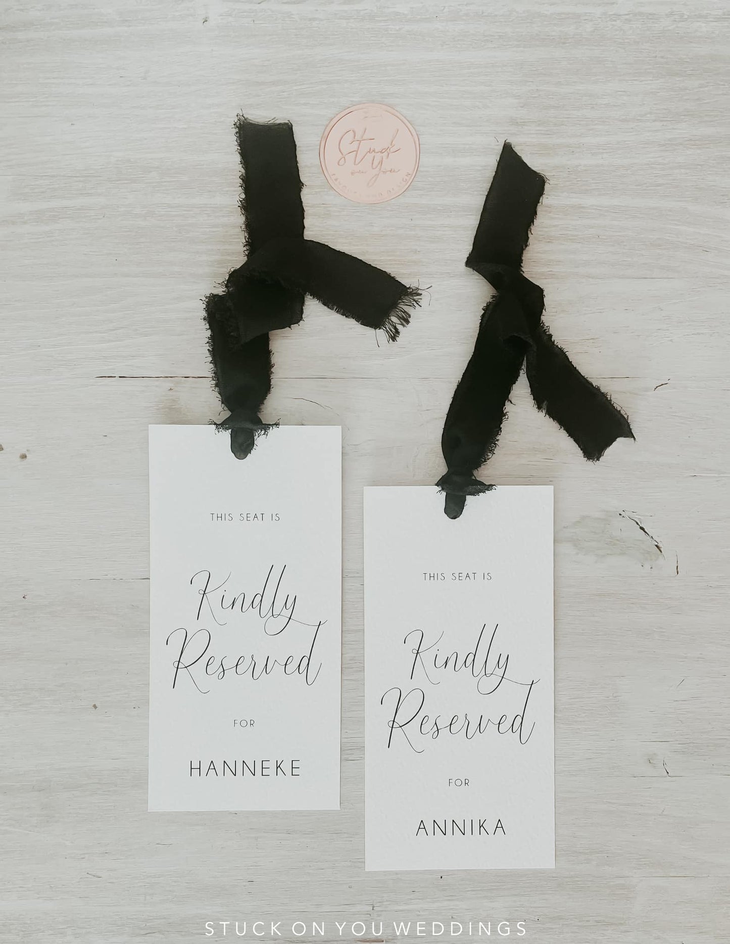 Chiffon Detail Textured Reserved Seating Card