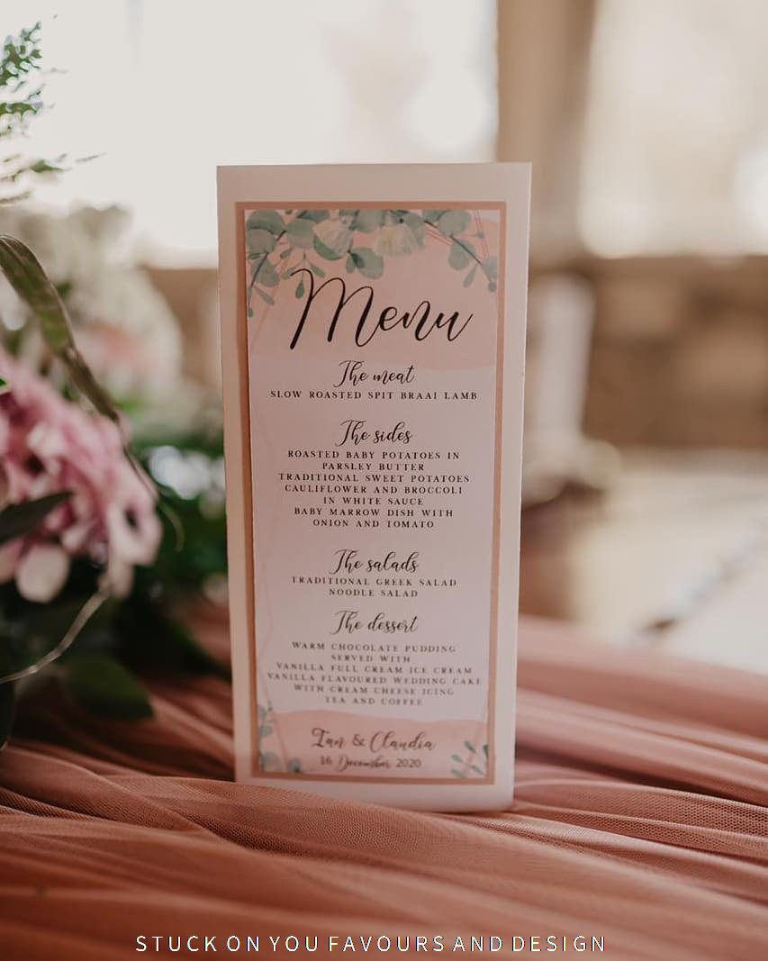 Triangular Menu/Table Number