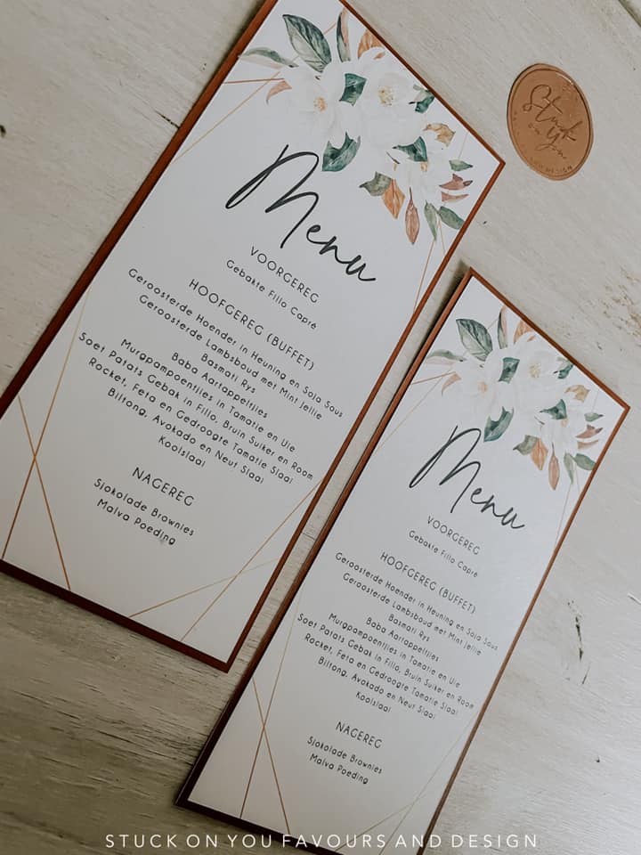 Card Backed Menu