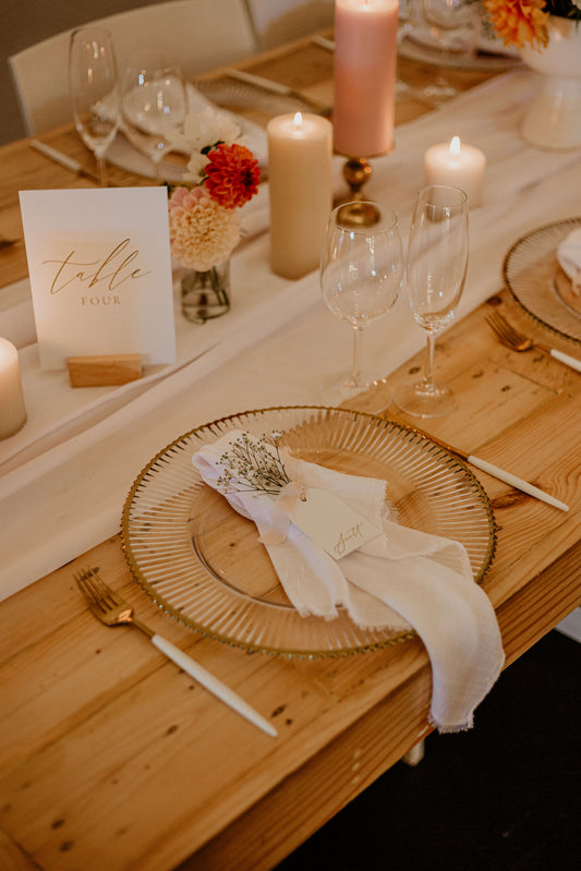 Baby's Breath Place Card - Arch Shaped