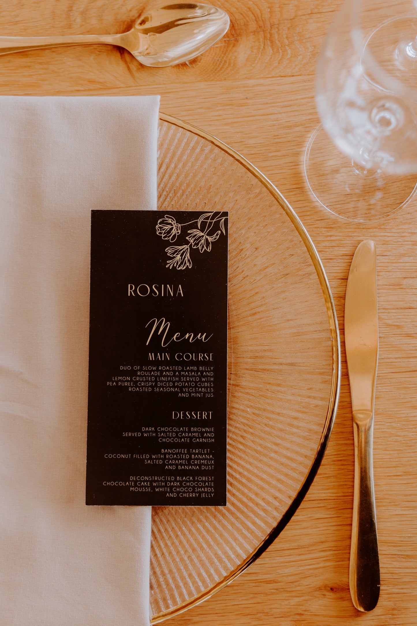 Single Side Printed Menus DL
