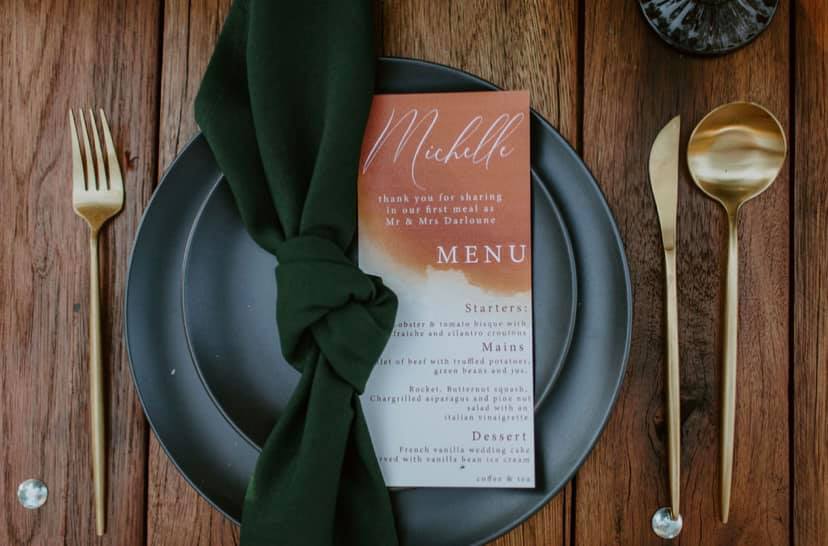 Single Side Printed Menus DL