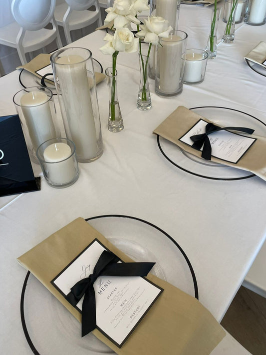 Modern Bow Menu with Guest Name