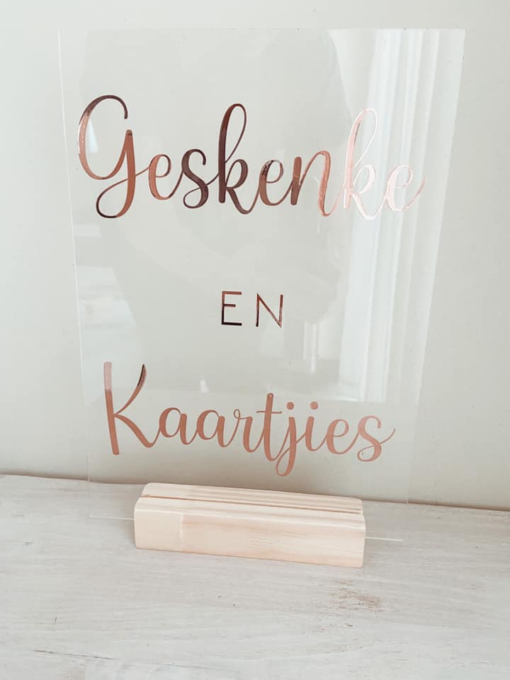 Geskenke en Kaartjies - A5 Table Talker