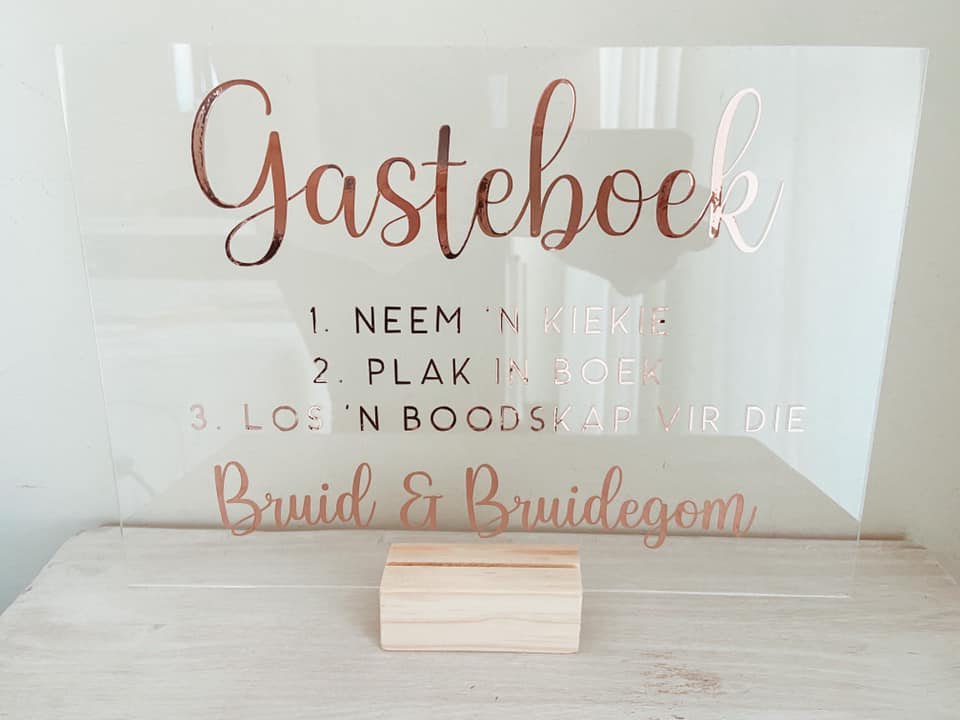 Neem 'n Kiekie - A5 Acrylic Table Talker