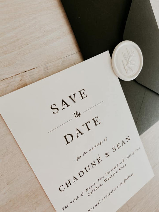 Modern Budget Save The Date/Invitation Set - Style Chaduné