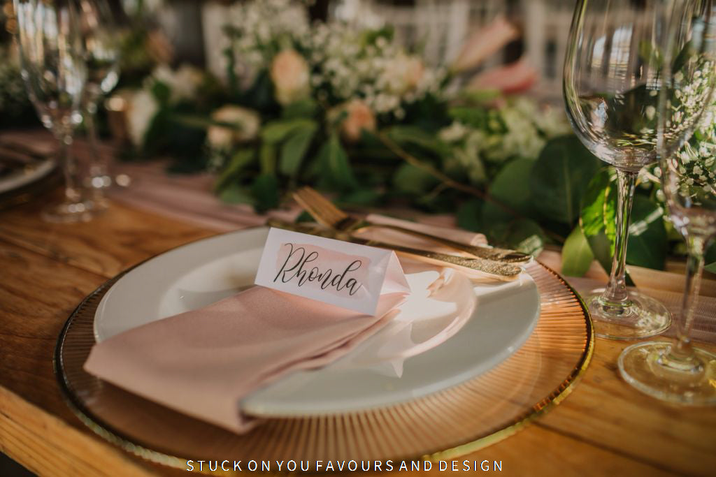 Colour Printed Tented Place Cards