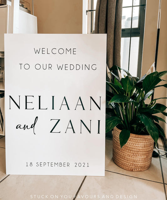 White Acrylic Welcome Board
