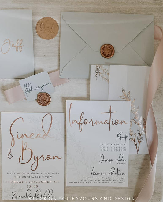 Wrap Sleeve Invitation Set - Style Sinead