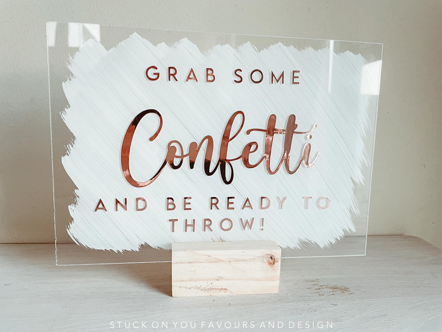 Grab Some Confetti - A5 Acrylic Table Talker