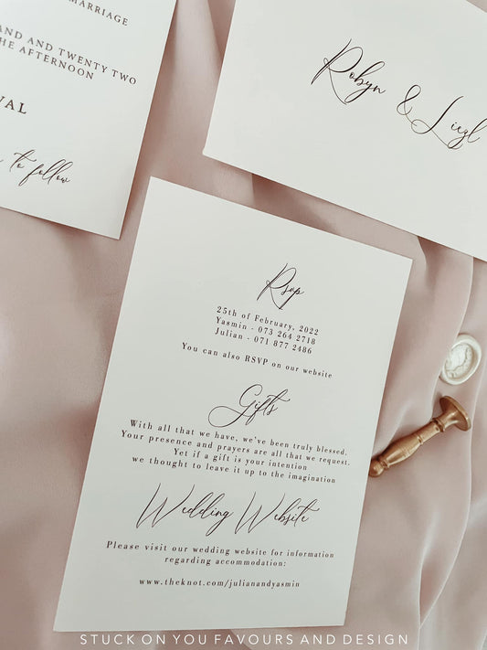 Minimalistic Invitation Set - Style Yasmin