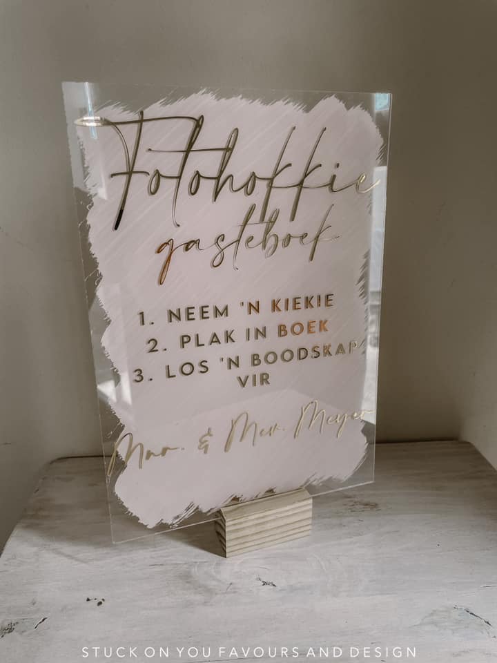 Fotohokkie Gasteboek - A5 Acrylic Table Talker