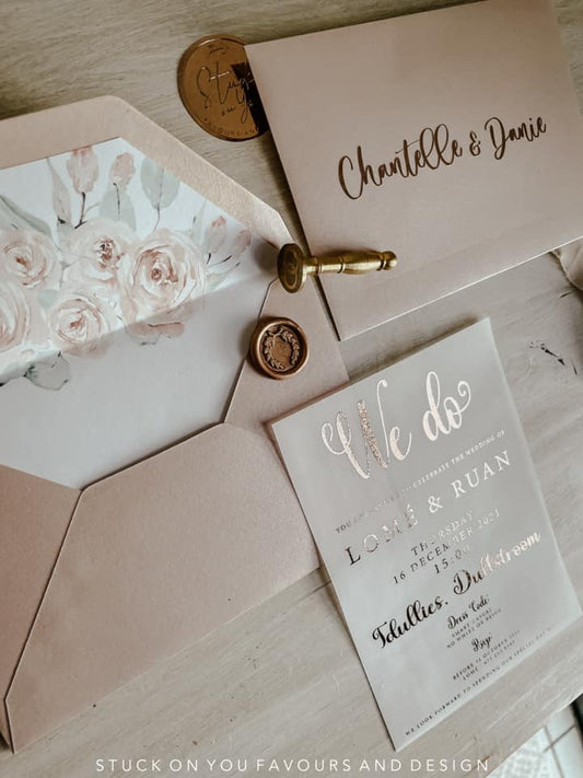 Foiled Translucent Invitation Set - Style Lomé