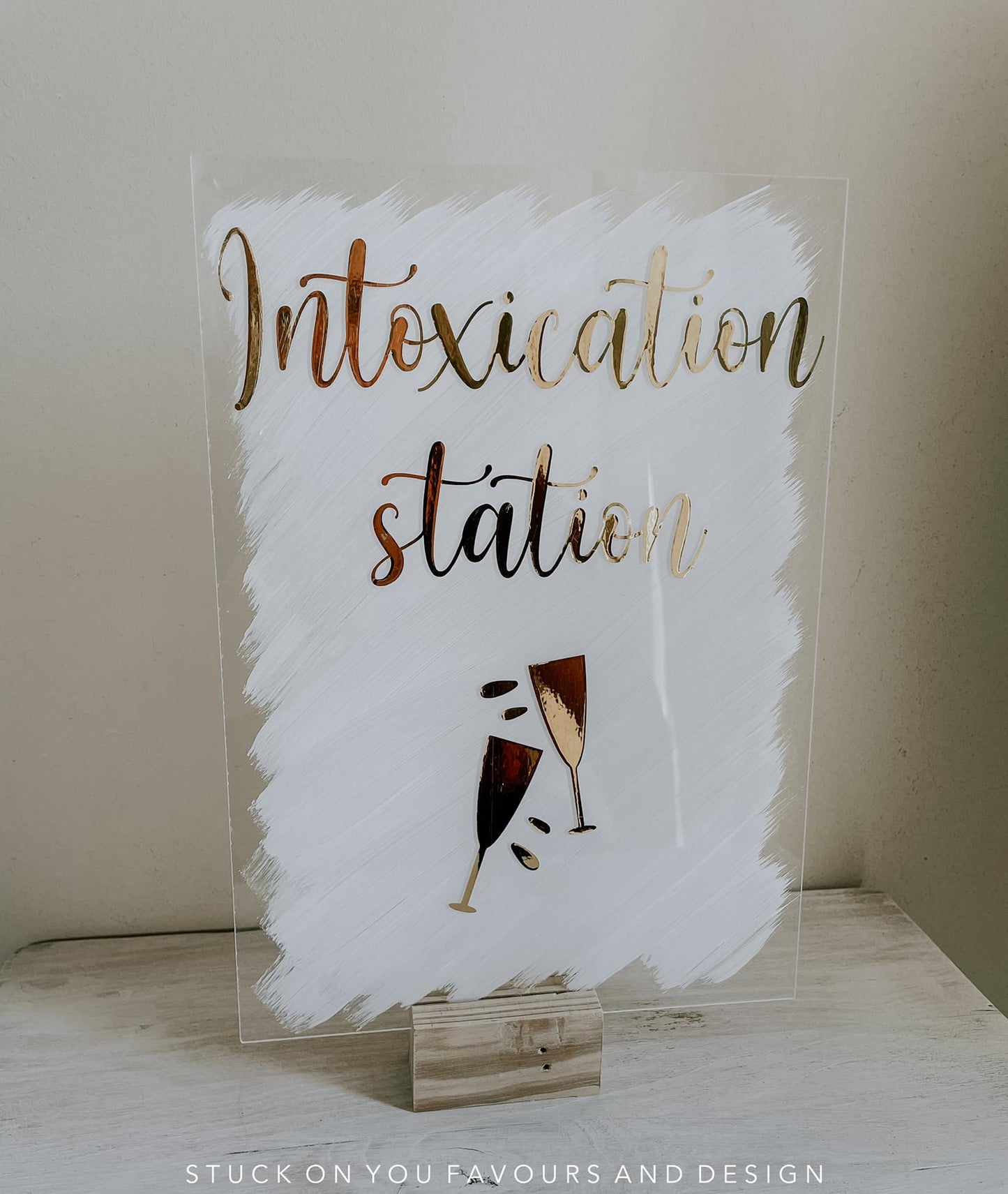 Intoxication Station - A5 Acrylic Table Talker