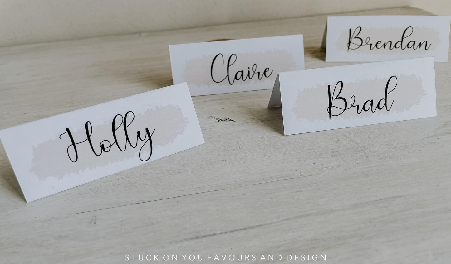 Colour Printed Tented Place Cards