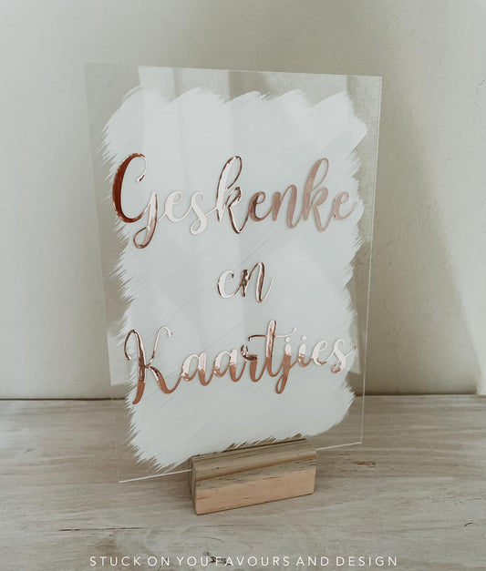 Geskenke en Kaartjies - A5 Table Talker