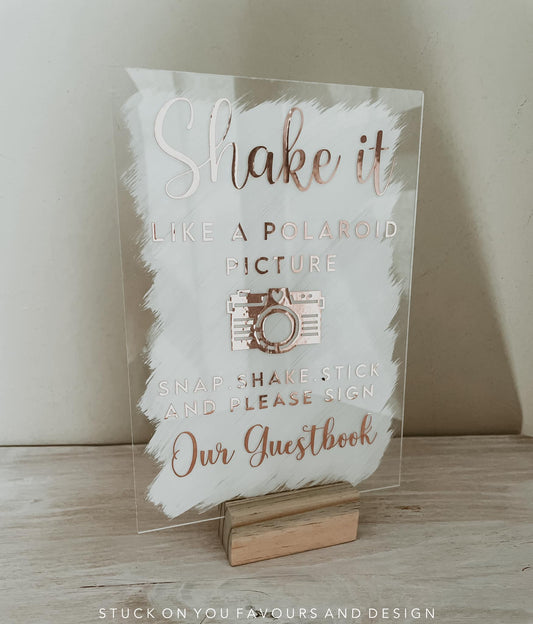 A5 Table Talker - Shake It Like A Polaroid Picture (Guestbook)
