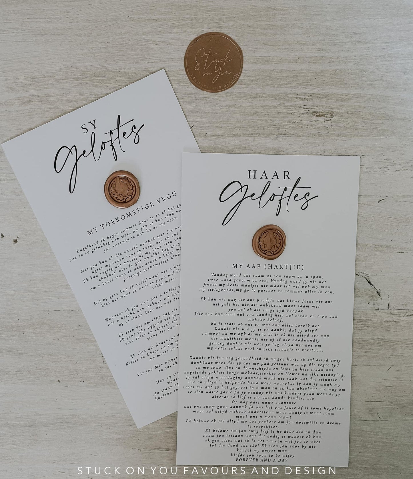 Wax Seal Vow Card Set