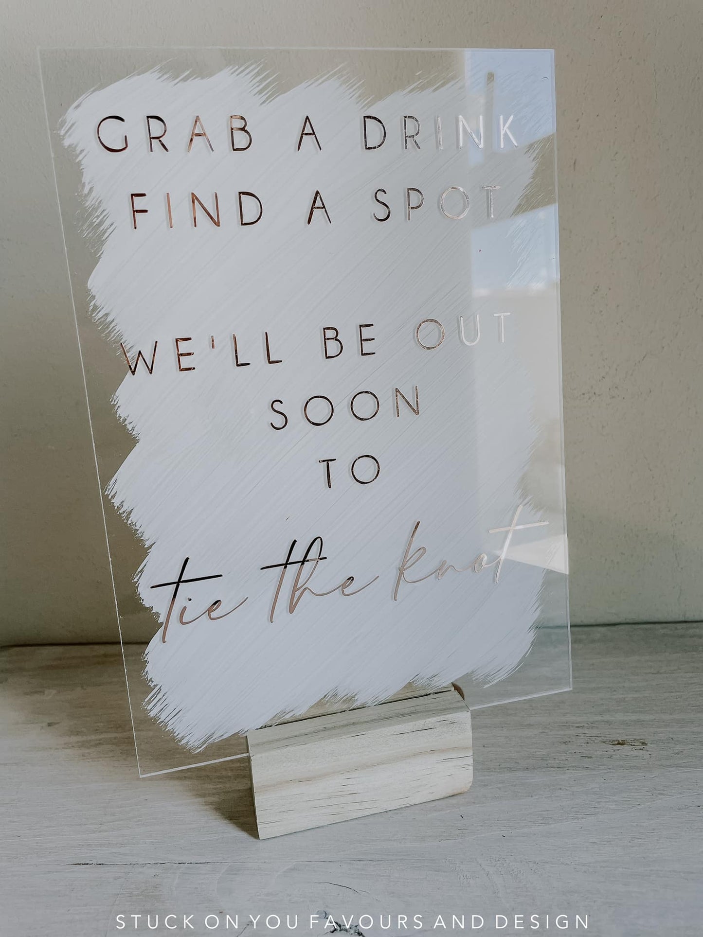 Grab A Drink, Find A Spot - A5 Acrylic Table Talker