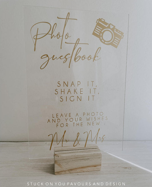 Photo Guestbook - A5 Acrylic Table Talker