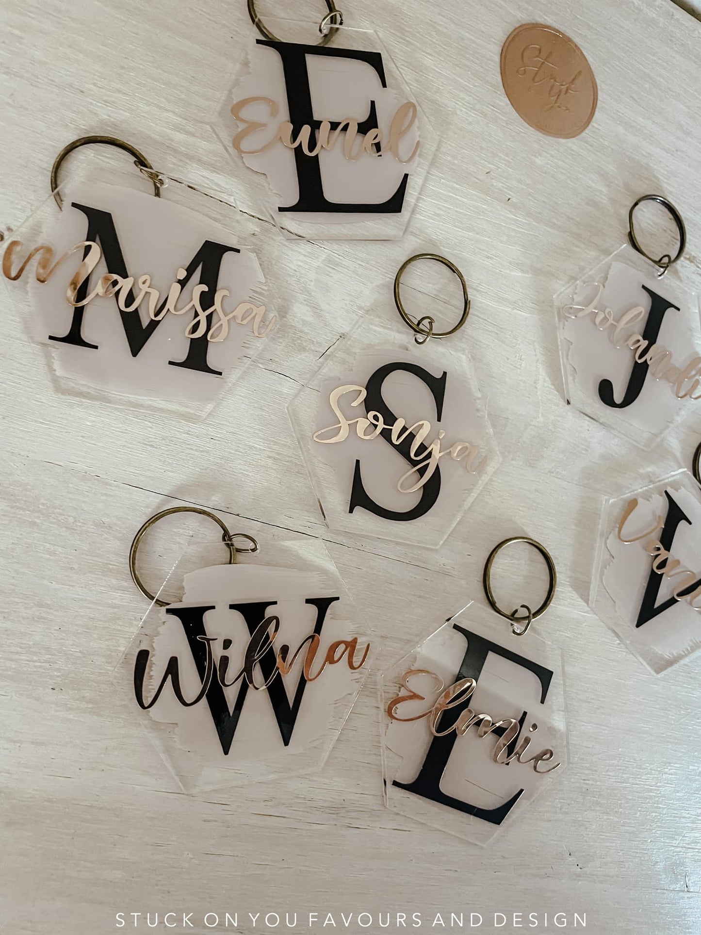 Acrylic Key Ring Favours - Customised