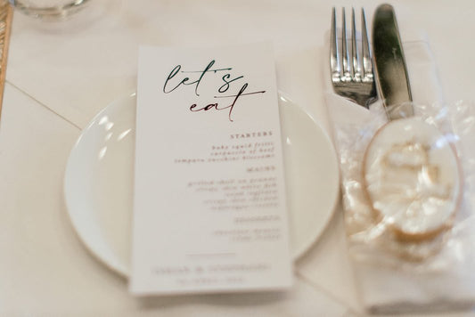 Black & White Modern Menus
