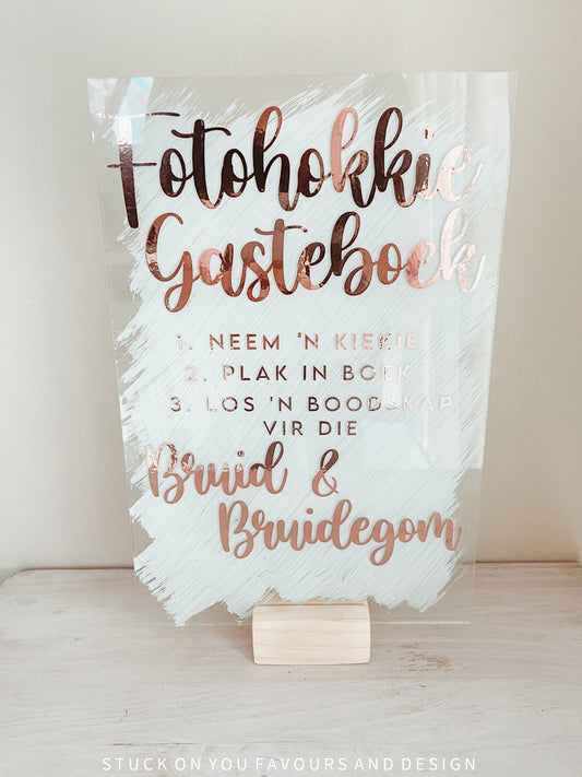 Fotohokkie Gasteboek - A5 Acrylic Table Talker