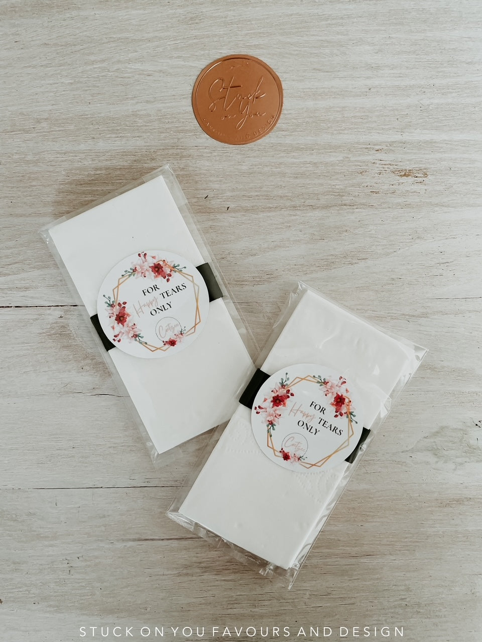 Happy Tears - Personalised Wedding Tissues