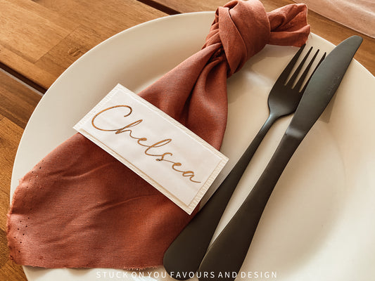 Metallic Whimsical Name Cards