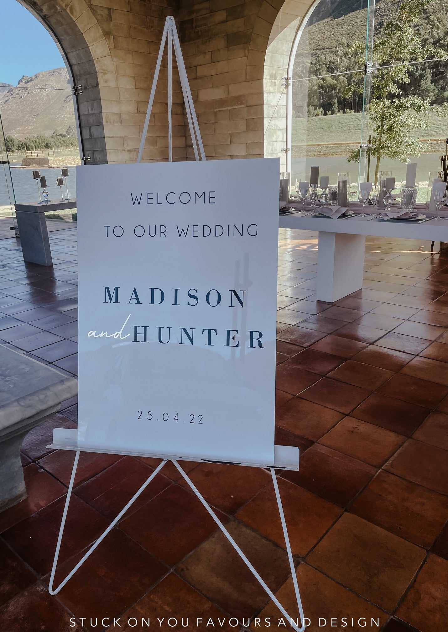 White Acrylic Welcome Board
