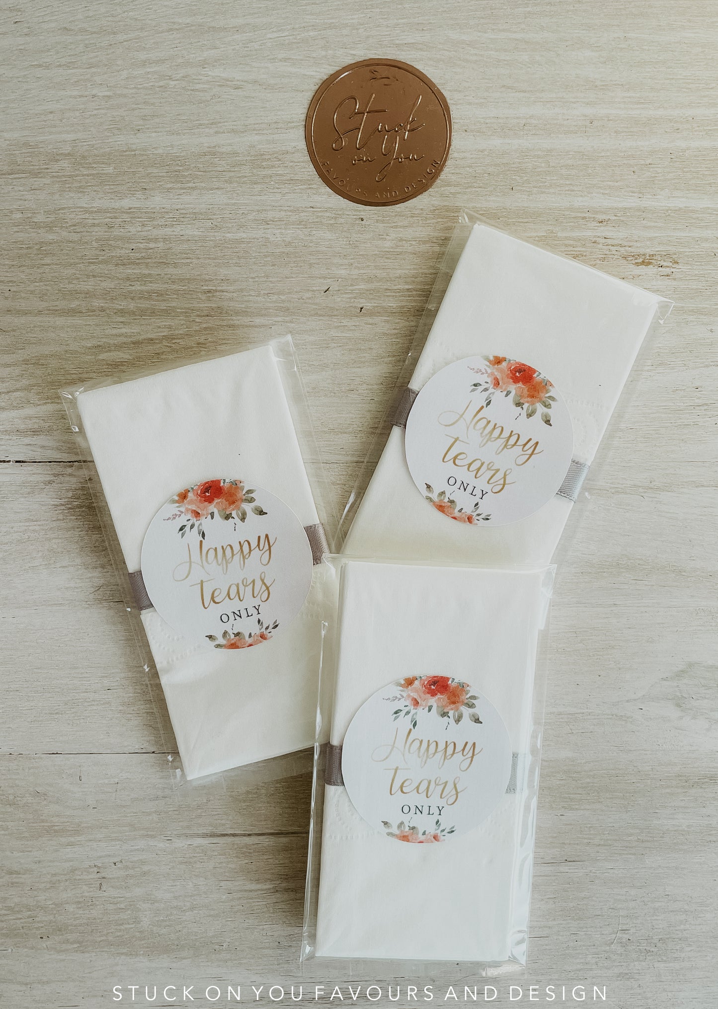 Happy Tears - Personalised Wedding Tissues