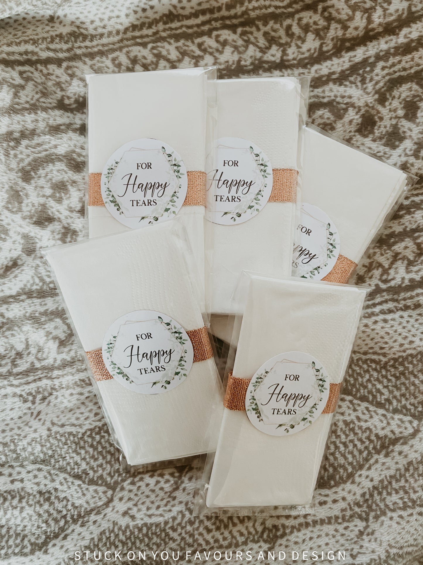 Happy Tears - Personalised Wedding Tissues