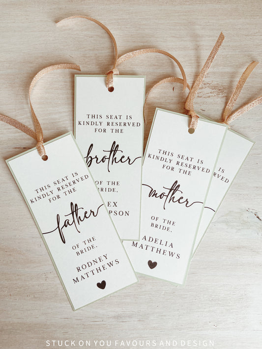 Basic Reserved Seating Card - Ceremony