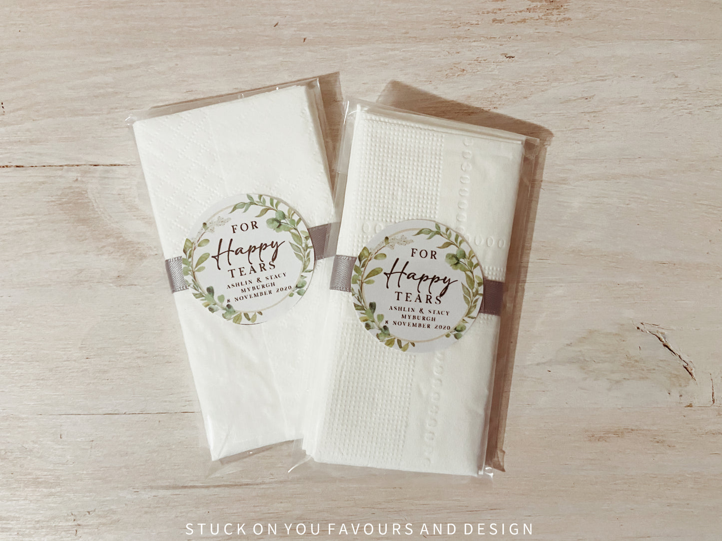 Happy Tears - Personalised Wedding Tissues