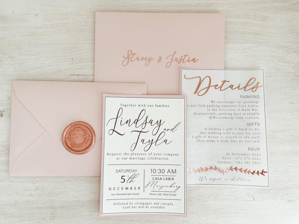 Custom Romantic Invitation Set - Style Tayla