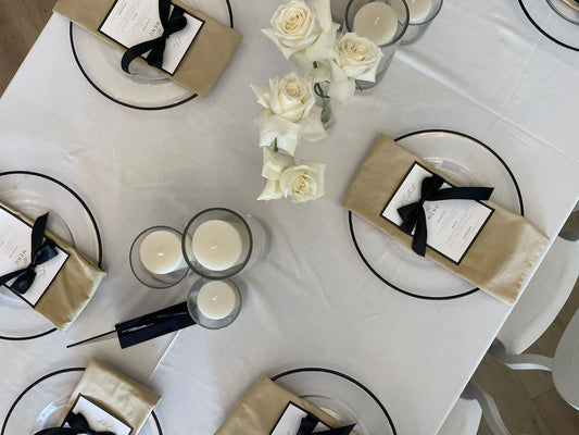 Modern Bow Menu with Guest Name